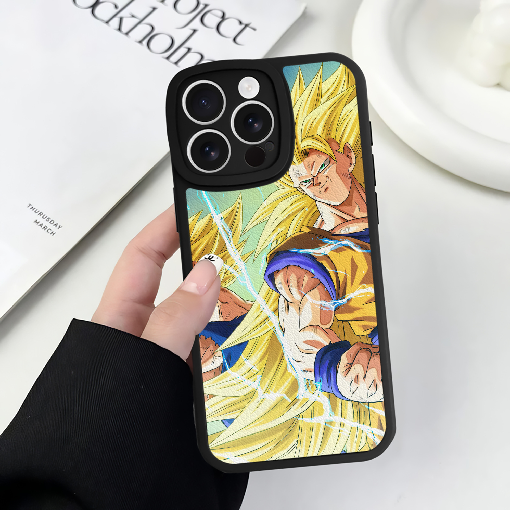 （画像用） ドラゴンボール DRAGON BALL 【iPhone 16シリーズ対応】シリコンスマホケース（レザー調） 材質：シリコン